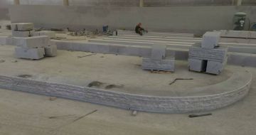 阳江 芝麻白整石坐凳（光面+自然面）