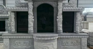 阳江 芝麻灰高档墓碑，土墓，可定制