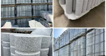 阳江 芝麻白花岗岩挡车柱、隔离柱多少钱