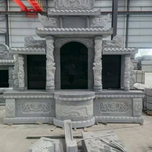 阳江 芝麻灰高档墓碑，土墓，可定制
