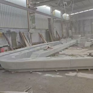 阳江 花岗岩整石坐凳拼装