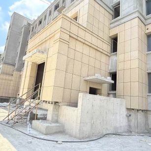 阳江 黄金麻干挂，工地实拍
