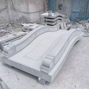 阳江 芝麻灰花岗岩园林景观 小石桥