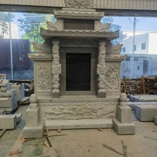 阳江 芝麻灰高档墓碑、土墓，一套也支持定做