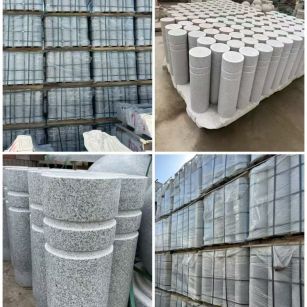 阳江 芝麻白花岗岩挡车柱、隔离柱多少钱