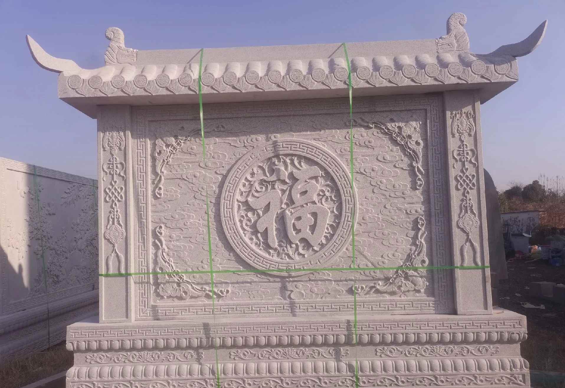 阳江 芝麻白花岗岩屏风，照壁，影壁