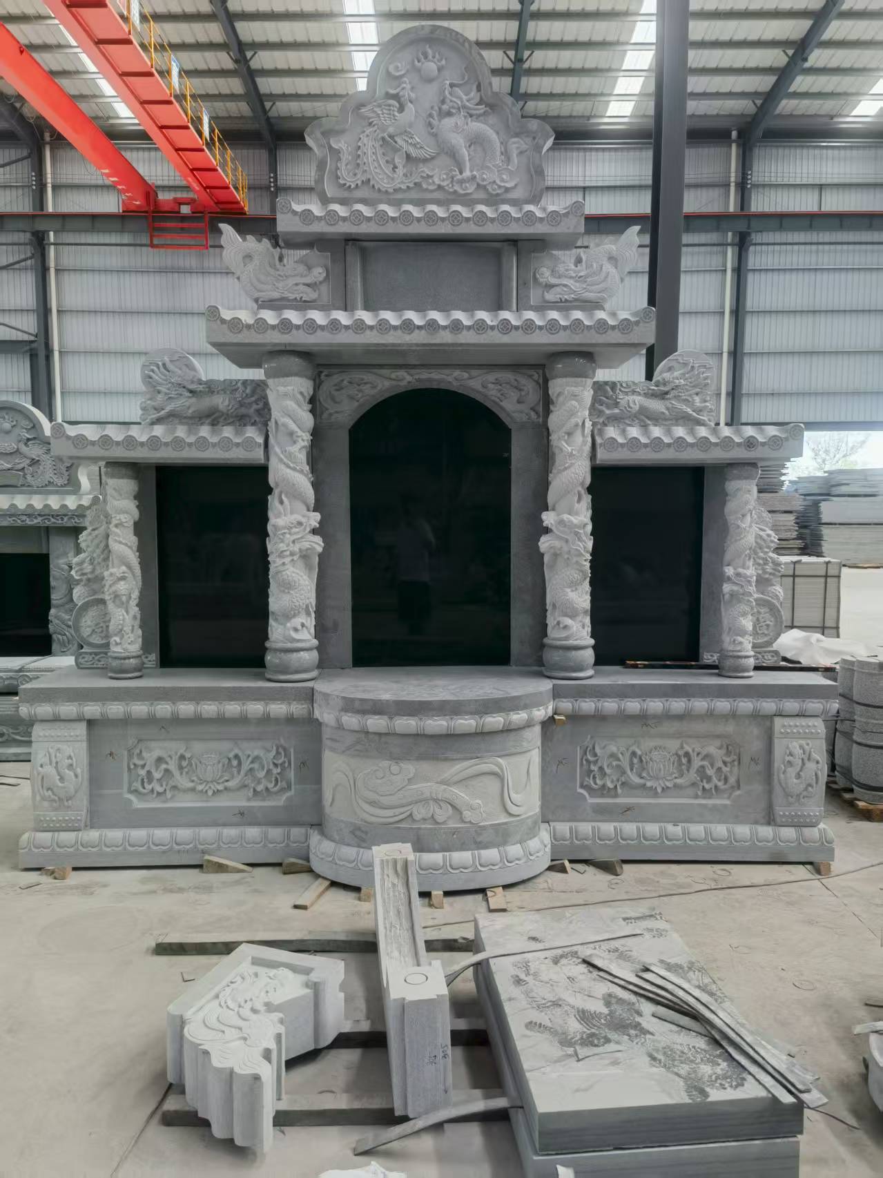 阳江 芝麻灰高档墓碑，土墓，可定制